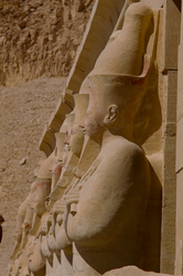 Statues at Djeser-Djeseru - Valley of the Kings Ancient Egypt photo