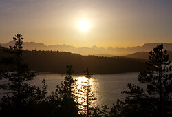 Sunrise at Red Granite Point - Cortes Island  photo